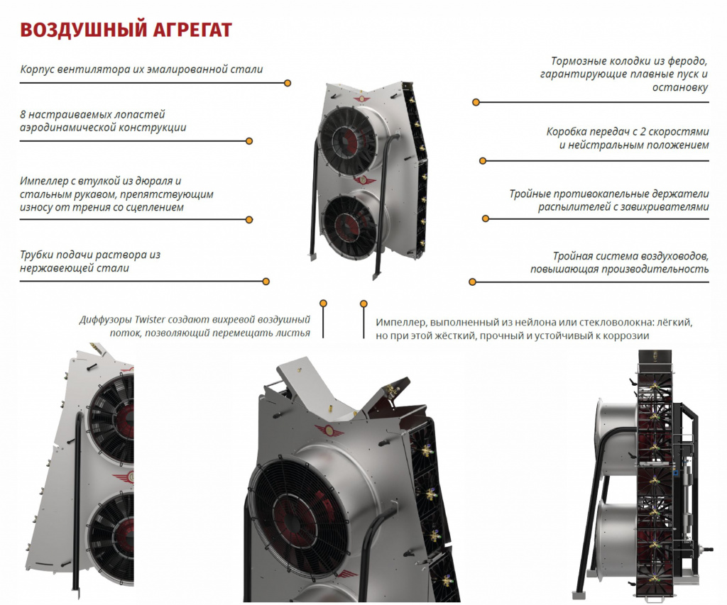 Двухвентиляторный опрыскиватель